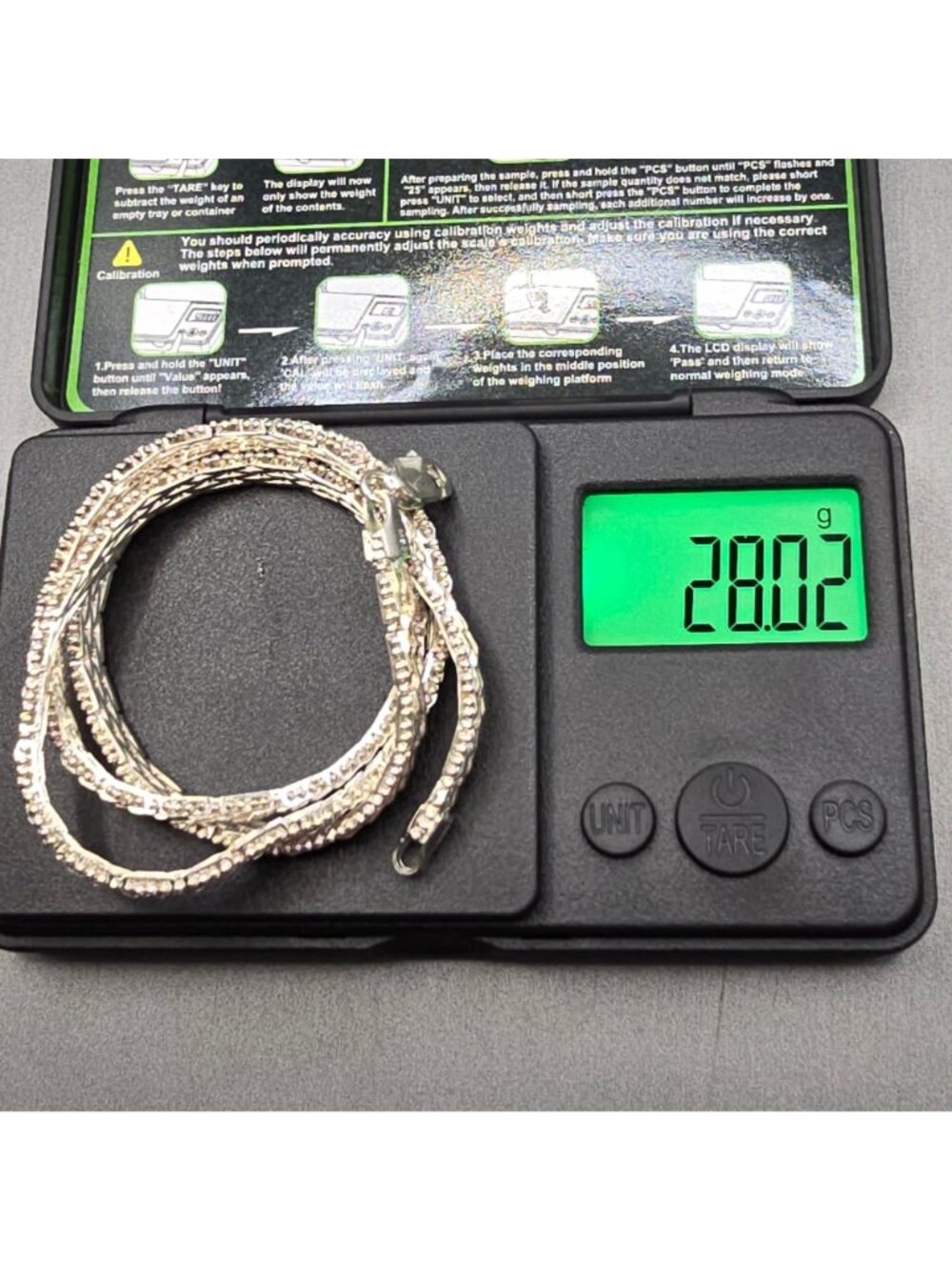 Sterling Silver Woven Link Necklace 18" 5mm Chain Signed MBC Italy 28g - Picture 11 of 12